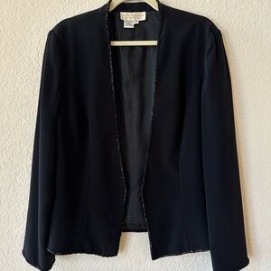 Nina Raynor Elegant Black Open Blazer